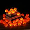 Halloween Pumpkin String Lights, Holiday Led Lights For Indoor Outdoor Decor,30 Led 11.81Ft 3D Waterproof Orange Jack-O-Lantern Battery Operated Party