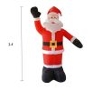 2.4M Christmas Inflatables Santa Claus With Led Lights For Holiday Outdoor Indoor Yard Decoration, Christmas Inflatable Outdoor Smiley Santa Claus