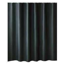 Black Peva Bathroom Shower Curtain Waterproof Shower Curtain Bathroom Decoration, 71X71Inch