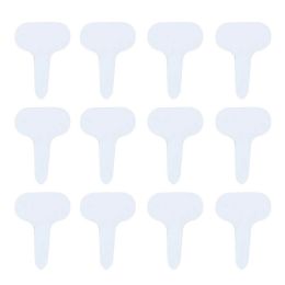 100 Pcs Plant Labels Plastic T-Type Plant Tags Nursery Garden Pot Plant Markers, White