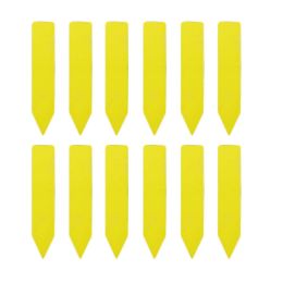 100 Pcs I-Type Plant Labels Plastic Nursery Garden Plant Tags Pot Plant Markers, Medium Size Yellow
