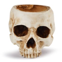 Modern Resin Skull Shaped Head Design Pots Head Model Decoration Flower Planter Props