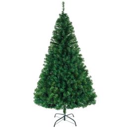 8Ft Christmas Tree With 1138 Branches Folding Metal Christmas Tree Stand, Xmas Pine Tree For Indoor Outdoor Holiday Decoration