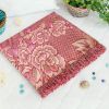 [Peony In Mythology - Crimson] Jacquard Weave Blanket / Tapestry / Area Rug (59.1 By 86.7 Inches)