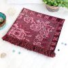 [Flower In Mythology - Dark Red] Jacquard Weave Blanket / Tapestry (59.1 By 86.7 Inches)