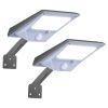 2 Pack Motion Sensor Flood Light 18 Led 300Lm Waterproof Security Lighting Wireless Wall Lights For Outside Patio Garden