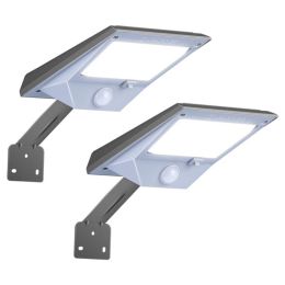 2 Pack Motion Sensor Flood Light 18 Led 300Lm Waterproof Security Lighting Wireless Wall Lights For Outside Patio Garden