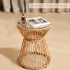 Balcony Furniture, 3 Piece Patio Set, Outdoor Wicker Chairs With Glass Top Table And Soft Cushion, Rattan Front Porch Furniture