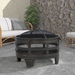 21.6'' H X 26'' W Steel Wood Burning Outdoor Fire Pit