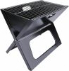 20 Inch Portable Grill Charcoal Barbecue Grill, Folding Grill Notebook Shape, Detachable Collapsible, Mini Tabletop Camping Grill Bbq, Black