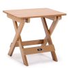 Tale Adirondack Portable Folding Side Table Square All-Weather And Fade-Resistant Plastic Wood Table