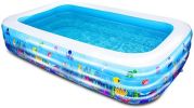 120"X 73"X 24" Inflatable Swimming Pool For Adult, Kids