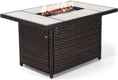 43 Inch Outdoor Gas Fire Pit Table 50,000 Btu Patio Propane Fire Pit Table