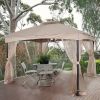 10X12 Outdoor Gazebo For Patios Canopy With Mosquito Netting For Lawn Garden Backyard