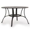 Alfresco Patio Garden 46 In Round Cast Aluminum Dining Table