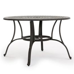 Alfresco Patio Garden 46 In Round Cast Aluminum Dining Table