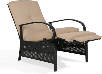 Outdoor Reclining Lounge Chair Automatic Adjustable Patio Lounge Sofa With Comfortable Cushion