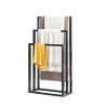 Metal Freestanding Towel Rack 3 Tiers Hand Towel Holder Organizer For Bathroom Accessories, Black