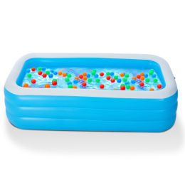 Inflatable Swimming Pools Family Swim Play Center Pool Blow Up Kiddie Pool For Family Inflatable Lounge Pool For Kids Baby Adult Inflatable Water Ball