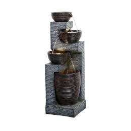 Indoor Outdoor Garden Backyard Pool Modern Water Fountain 40.1Inches