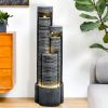 39.5Inches Water Fountain With Led Lights For Home And Garden Decor