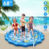 Sprinkler Splash Pad For Kids 68In Inflatable Blow Up Pool Sprinkle Play Mat Summer Outdoor Water Toys