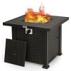 30 Inch 50000 Btu Square Propane Gas Fire Pit Table With Table Cover