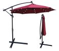 10 Ft Outdoor Patio Umbrella Solar Powered Led Lighted Sun Shade Market Waterproof 8 Ribs Umbrella With Crank And Cross Base For Garden Deck Backyard