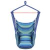 Free Shipping Hammock Chair Distinctive Cotton Canvas Hanging Rope Chair With Pillows Blue Yj