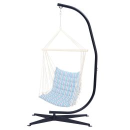 Free Shipping Hammock Chair Stand Only - Metal C-Stand For Hanging Hammock Chair,Porch Swing - Indoor Or Outdoor Use - Durable 300 Pound Capacity,Blac