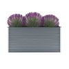 Garden Raised Bed Galvanized Steel 63"X15.7"X31.3" Gray