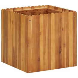 Garden Raised Bed 19.6"X19.6"X19.6" Solid Acacia Wood