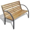 Garden Bench 47.2' Wood And Iron