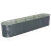 Garden Raised Bed 157.4"X31.4"X31.8" Galvanized Steel Gray