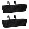 Garden Planters 2 Pcs Water Hyacinth Black
