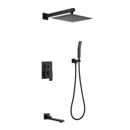 Complete Shower System With Tub Spout Matte Black Rcs85012Mb