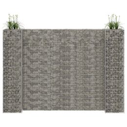 H-Shaped Gabion Planter Steel Wire 223.6"X15.7"X78.7"