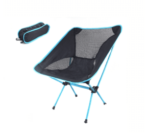 Portable Folding Camping Stool Chair Seat For Fishing Festival Picnic Bbq Beach With Bag Blue