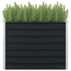Raised Garden Bed Anthracite 39.4"X39.4"X30.3" Galvanized Steel