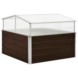 Greenhouse Brown 39.4"X39.4"X33.5" Galvanized Steel