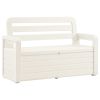 Garden Storage Bench 52.2" Plastic White