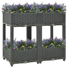 Raised Bed 31.5"X15.7"X28" Polypropylene