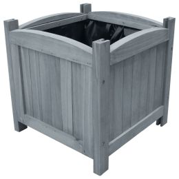 Garden Raised Beds 2 Pcs 11.8"X11.8"X11.8" Solid Firwood