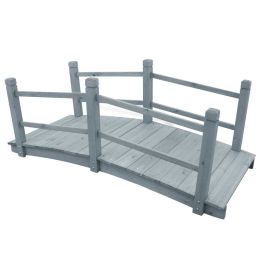 Garden Bridge Gray 55.1"X23.6"X22" Solid Firwood