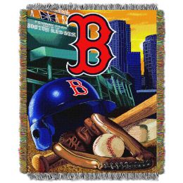 Red Sox Official Major League Baseball, "Home Field Advantage" 48"X 60" Woven Tapestry Throw By The Northwest Company