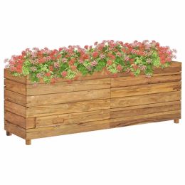 Raised Bed 59.1"X15.7"X21.7" Recycled Teak And Steel