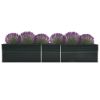 Garden Raised Bed Galvanized Steel 157.5"X31.5"X17.7" Anthracite