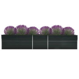 Garden Raised Bed Galvanized Steel 157.5"X31.5"X17.7" Anthracite