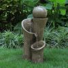24Inches Outdoor Waterfall Garden Fountain For Indoor And Outdoor, Patio And Garden