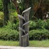 Outdoor Fountain 39.4Inches Faux Stone Led Floor-Standing Water Fountain
